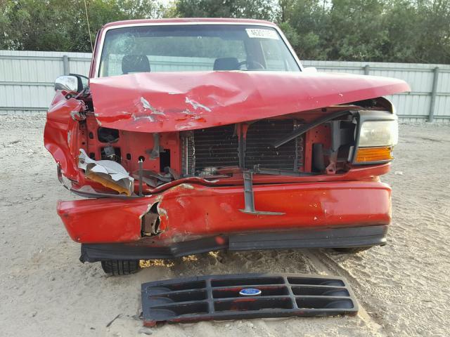 1FTDF15Y0PNA65013 - 1993 FORD F150 RED photo 9