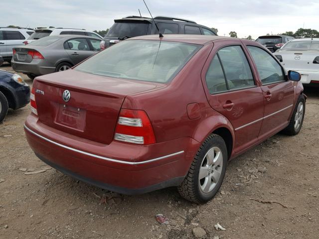 3VWSK69M54M025133 - 2004 VOLKSWAGEN JETTA GLS RED photo 4