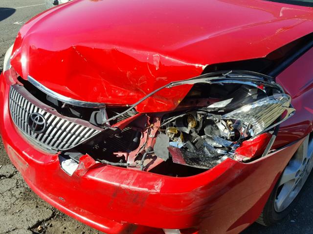 4T1FA38P54U028607 - 2004 TOYOTA CAMRY SOLA RED photo 9