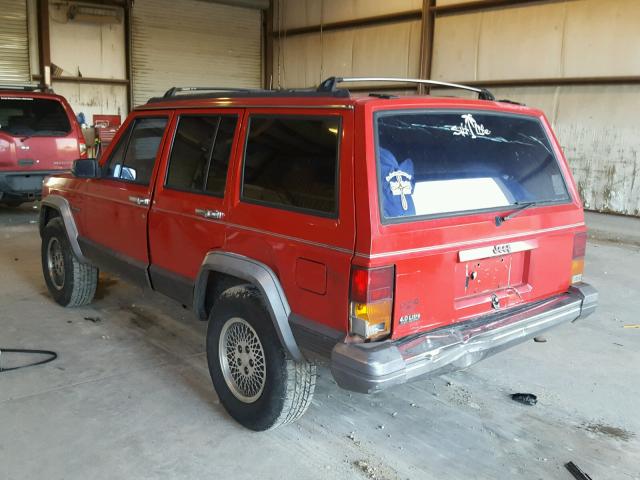 1J4FT78S3PL633286 - 1993 JEEP CHEROKEE C RED photo 3