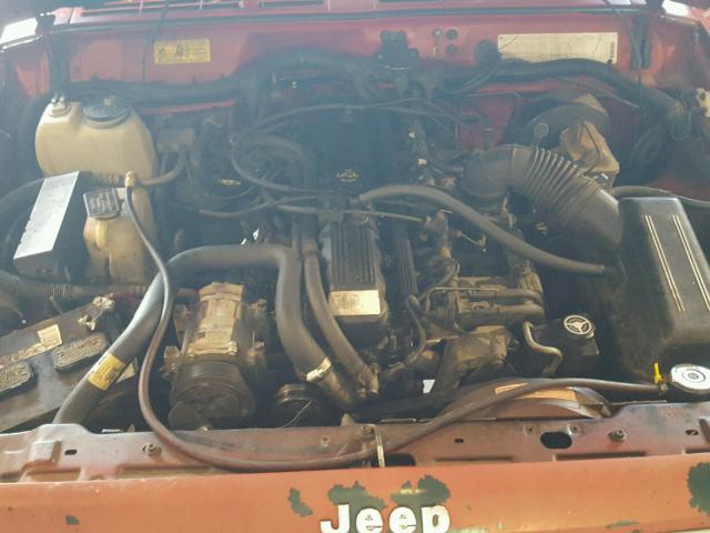 1J4FT78S3PL633286 - 1993 JEEP CHEROKEE C RED photo 7