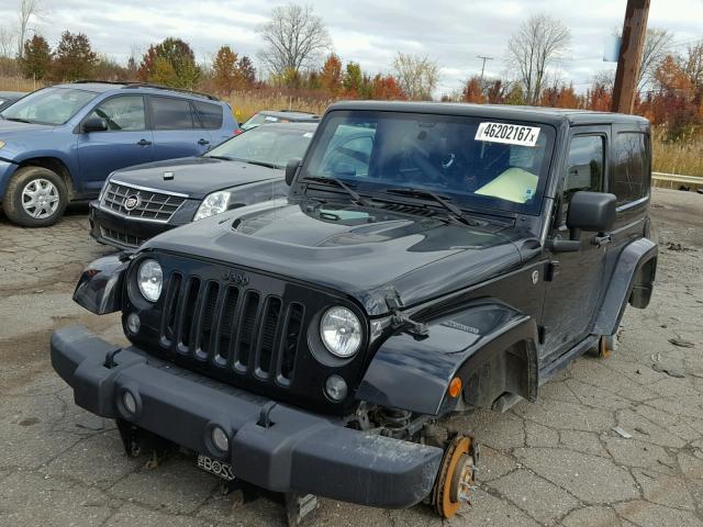 1C4AJWBG3FL627717 - 2015 JEEP WRANGLER S შავი ფოტო 2