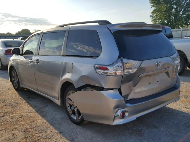 5TDXK3DC2BS124320 - 2011 TOYOTA SIENNA SPO SILVER photo 3