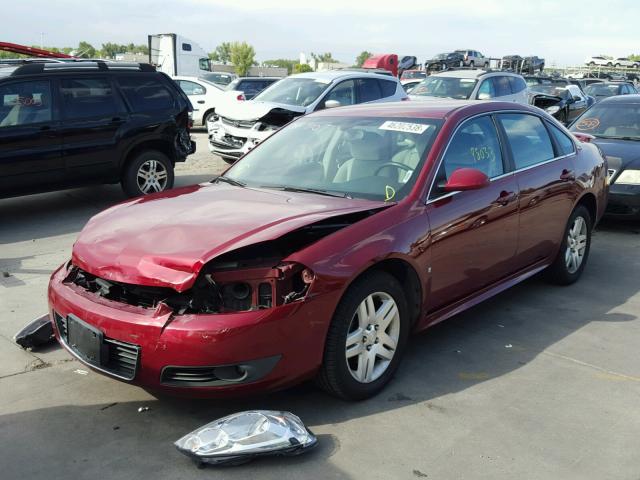 2G1WC57M291184200 - 2009 CHEVROLET IMPALA 2LT BURGUNDY photo 2