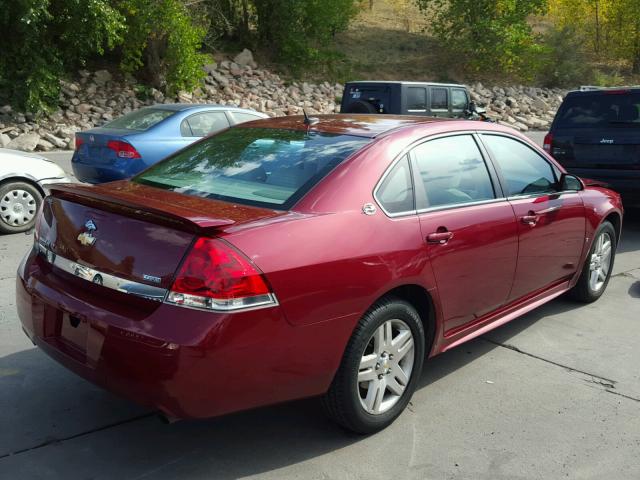 2G1WC57M291184200 - 2009 CHEVROLET IMPALA 2LT BURGUNDY photo 4