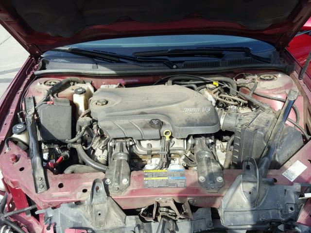 2G1WC57M291184200 - 2009 CHEVROLET IMPALA 2LT BURGUNDY photo 7