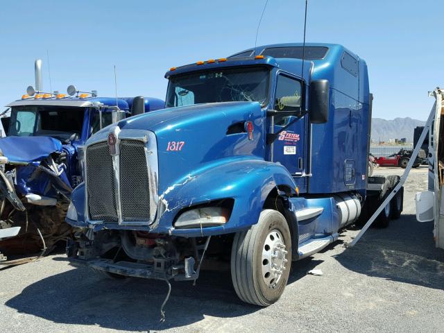 1XKAD49X7DR329347 - 2013 KENWORTH CONSTRUCTI BLUE photo 2