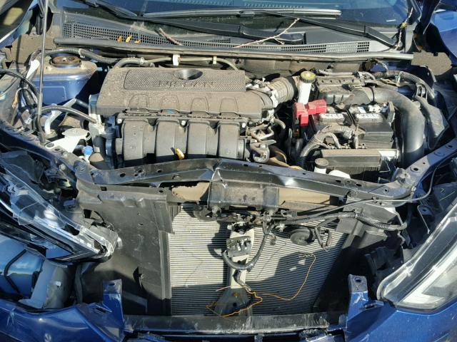 3N1AB7AP0HY312472 - 2017 NISSAN SENTRA S BLUE photo 7