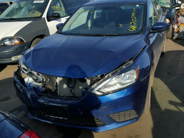 3N1AB7AP0HY312472 - 2017 NISSAN SENTRA S BLUE photo 9