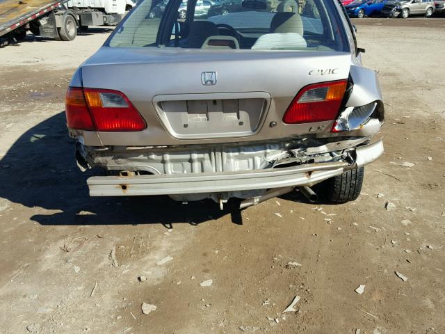 1HGEJ6578YL042455 - 2000 HONDA CIVIC LX BEIGE photo 9