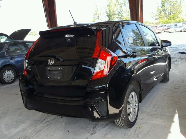 JHMGK5H51GS003606 - 2016 HONDA FIT LX BLACK photo 4