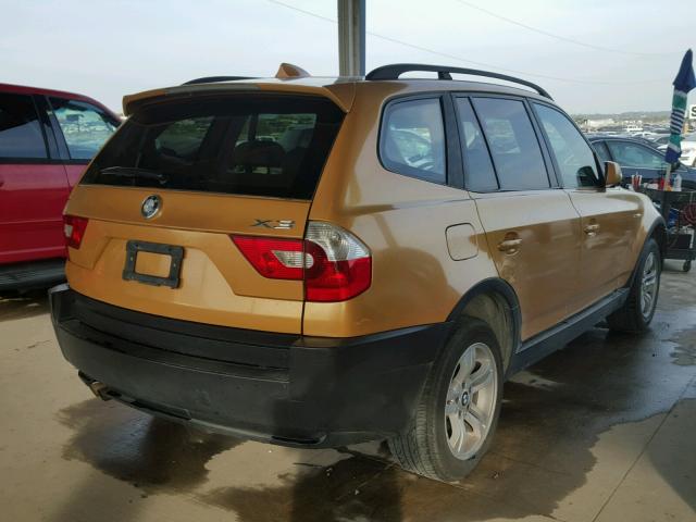 WBXPA93485WD12480 - 2005 BMW X3 GOLD photo 4