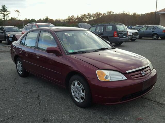 2HGES26722H535590 - 2002 HONDA CIVIC EX BURGUNDY photo 1