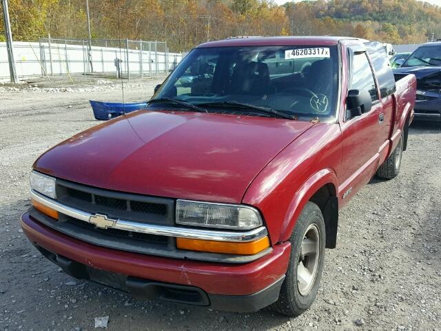 1GCCS195XYK250566 - 2000 CHEVROLET S TRUCK MAROON photo 2