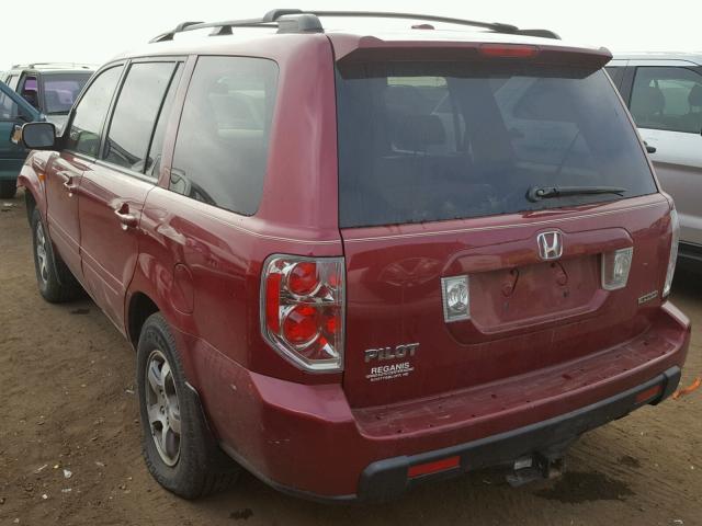 5FNYF18566B023915 - 2006 HONDA PILOT EX RED photo 3