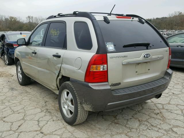 KNDJF724277448947 - 2007 KIA SPORTAGE L GOLD photo 3