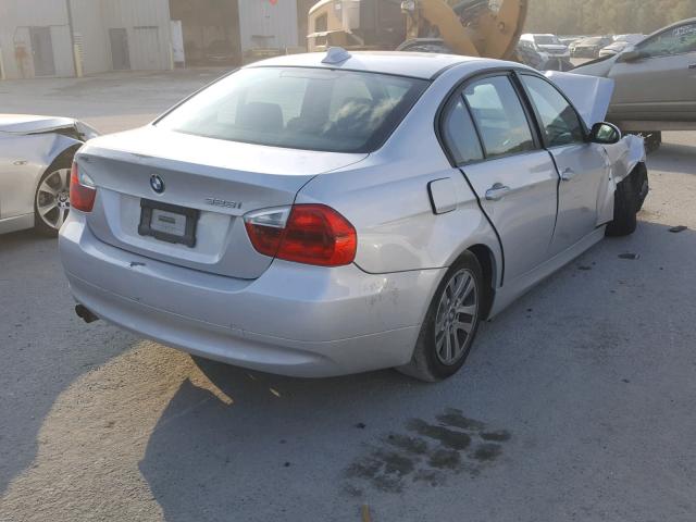 WBAVC53507FZ73725 - 2007 BMW 328 I SULE SILVER photo 4