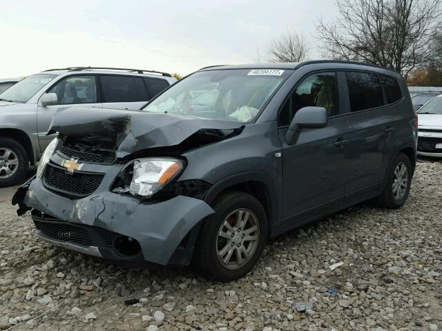 KL77P2EM6CK571449 - 2012 CHEVROLET ORLANDO LT GRAY photo 2