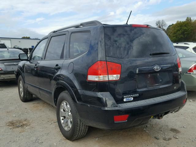 KNDJJ741695037311 - 2009 KIA BORREGO LX BLACK photo 3