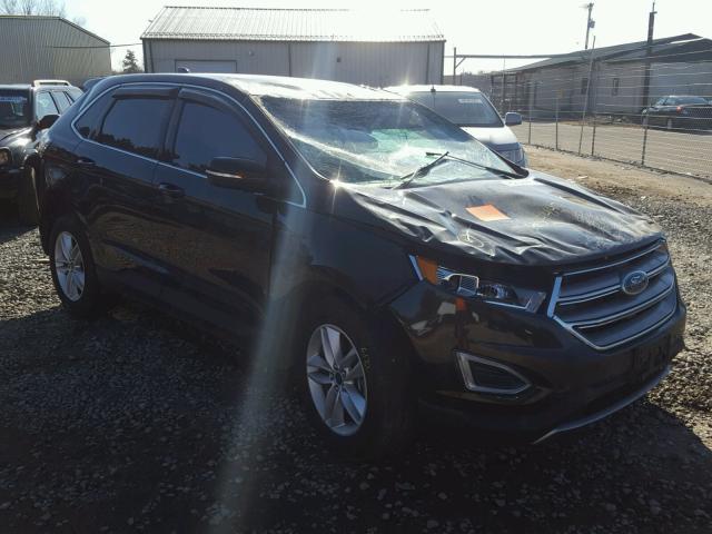 2FMTK4J87FBB55201 - 2015 FORD EDGE SEL BLACK photo 1