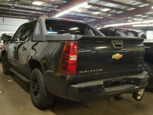 3GNFK12307G268979 - 2007 CHEVROLET AVALANCHE BLACK photo 3