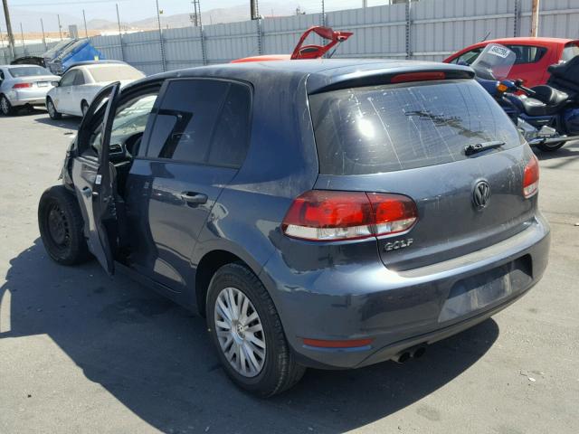 WVWDB7AJ7CW274714 - 2012 VOLKSWAGEN GOLF BLUE photo 3