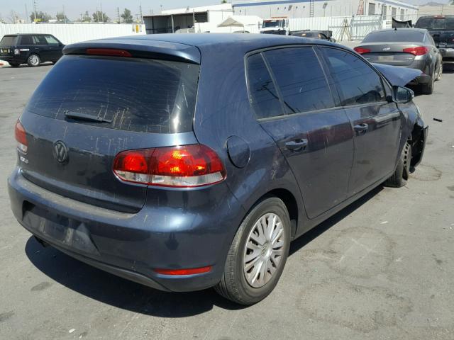 WVWDB7AJ7CW274714 - 2012 VOLKSWAGEN GOLF BLUE photo 4