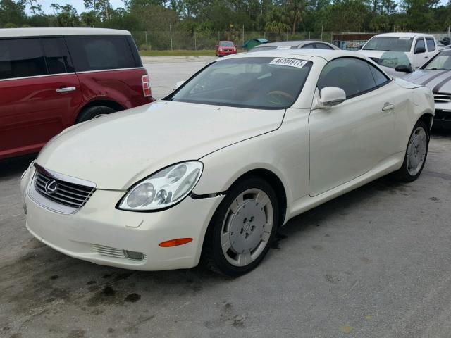 JTHFN48Y020022627 - 2002 LEXUS SC 430 WHITE photo 2