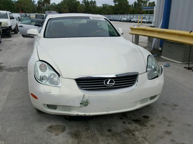 JTHFN48Y020022627 - 2002 LEXUS SC 430 WHITE photo 9