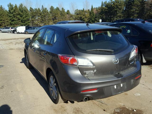 JM1BL1L75C1553367 - 2012 MAZDA 3 I GRAY photo 3