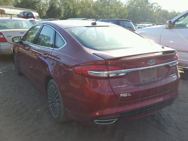 3FA6P0K99HR108152 - 2017 FORD FUSION TIT RED photo 3