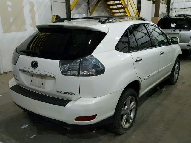 JTJHW31U882852386 - 2008 LEXUS RX 400H WHITE photo 4