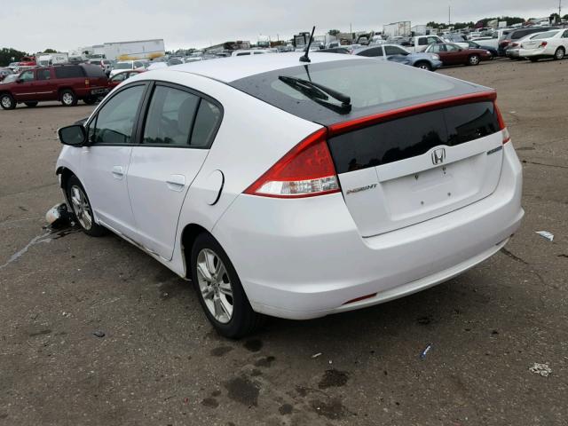 JHMZE2H79AS032634 - 2010 HONDA INSIGHT EX WHITE photo 3