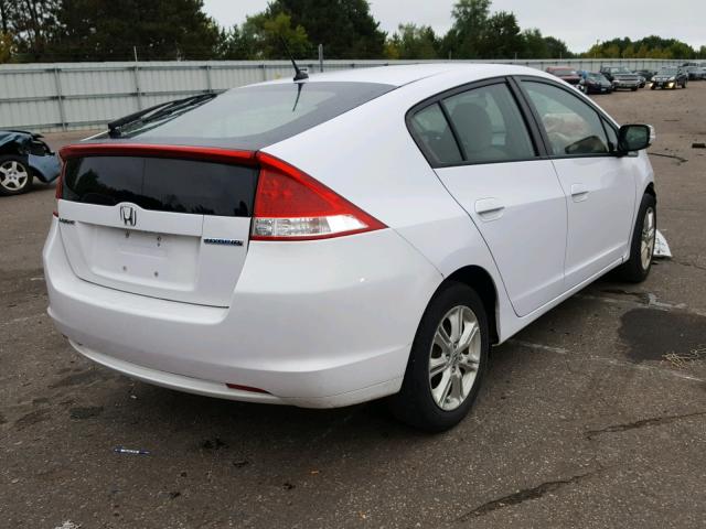 JHMZE2H79AS032634 - 2010 HONDA INSIGHT EX WHITE photo 4