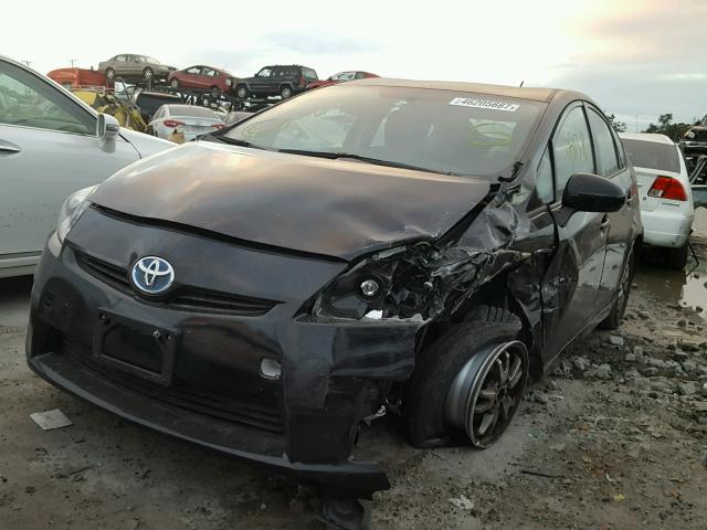 JTDKN3DU7B5321726 - 2011 TOYOTA PRIUS BLACK photo 2