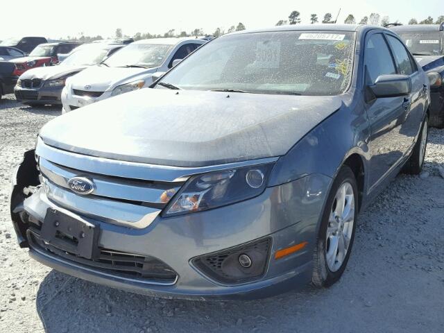 3FAHP0HA9CR230772 - 2012 FORD FUSION SE BLUE photo 2