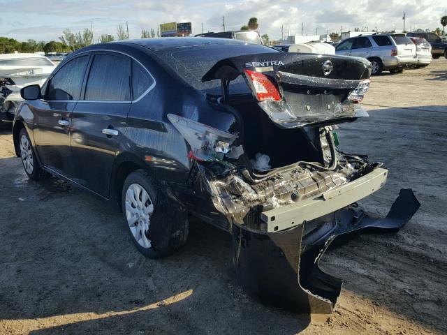 3N1AB7AP3EY225869 - 2014 NISSAN SENTRA S BLACK photo 3