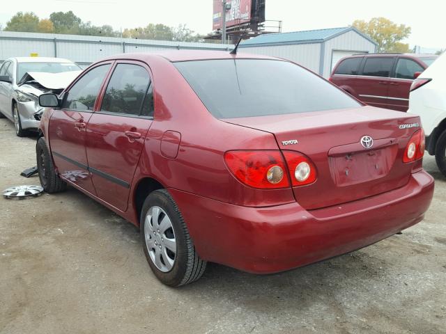 2T1BR32E08C859390 - 2008 TOYOTA COROLLA CE RED photo 3