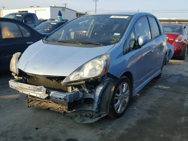 JHMGE88469S013471 - 2009 HONDA FIT SPORT BLUE photo 2