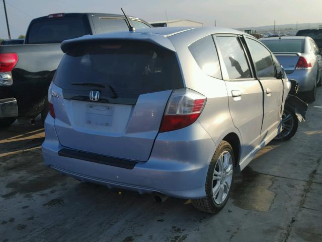 JHMGE88469S013471 - 2009 HONDA FIT SPORT BLUE photo 4