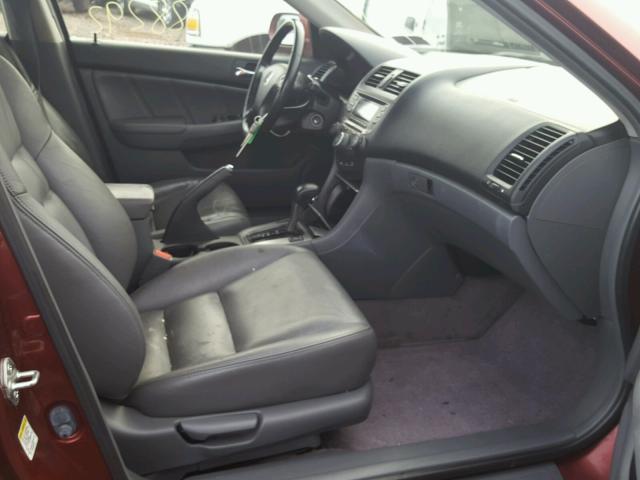 JHMCN36407C001506 - 2007 HONDA ACCORD RED photo 5