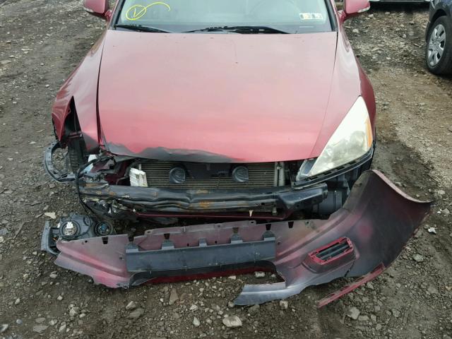 JHMCN36407C001506 - 2007 HONDA ACCORD RED photo 7