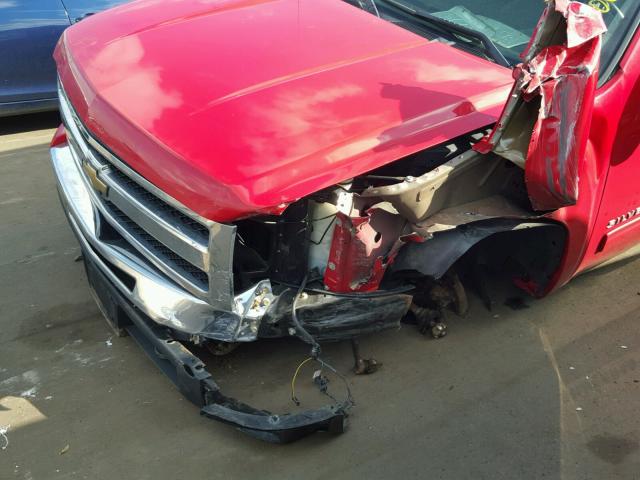 1GCSKSE32AZ294595 - 2010 CHEVROLET SILVERADO RED photo 9