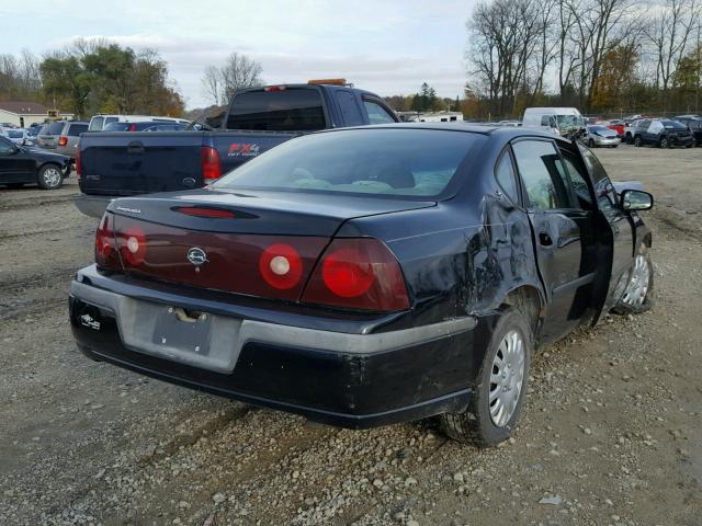 2G1WF52E519278083 - 2001 CHEVROLET IMPALA BLACK photo 4