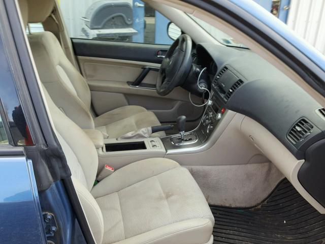 4S4BP61C577316927 - 2007 SUBARU LEGACY OUT BLUE photo 5