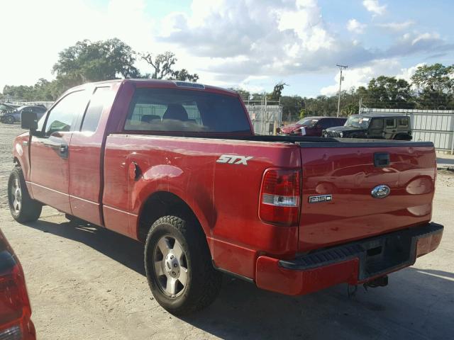 1FTRX12W86NA51493 - 2006 FORD F150 RED photo 3