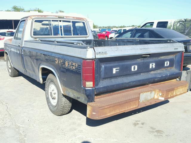 1FTCF10F7DNA26271 - 1983 FORD F100 BLUE photo 3