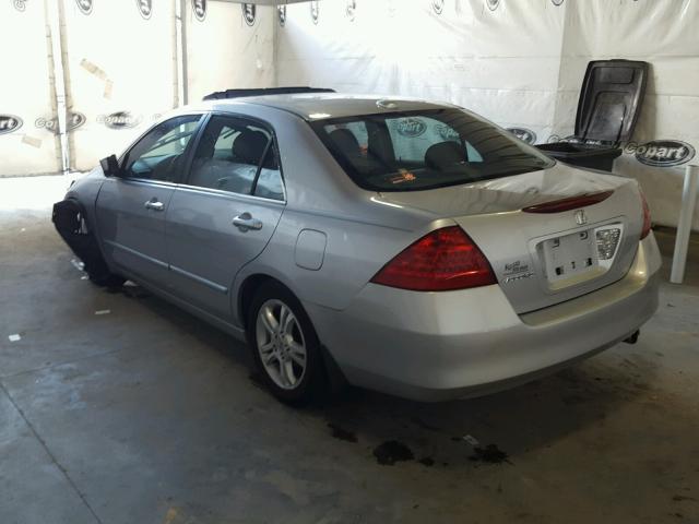 1HGCM56867A050886 - 2007 HONDA ACCORD EX SILVER photo 3