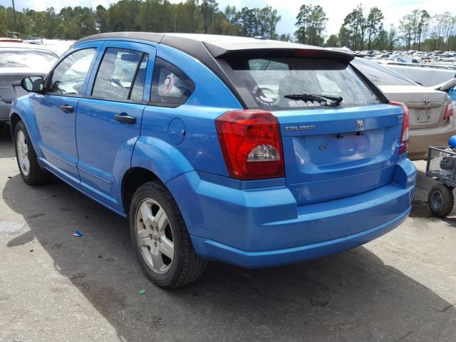 1B3HB48B28D673985 - 2008 DODGE CALIBER SX BLUE photo 3