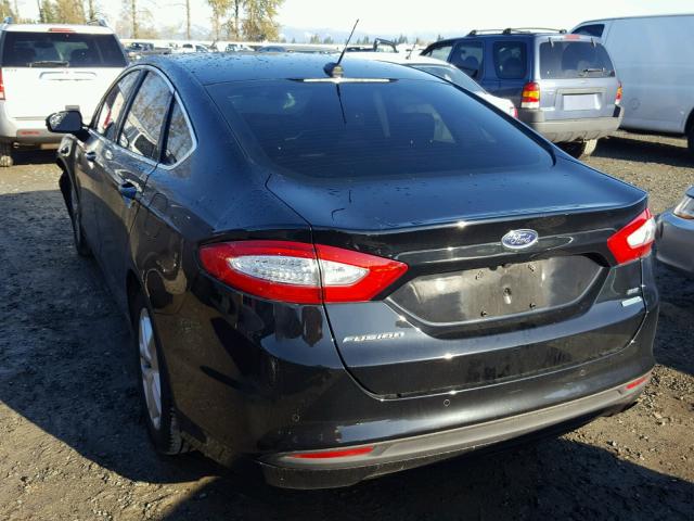 3FA6P0HD4GR106920 - 2016 FORD FUSION SE BLACK photo 3